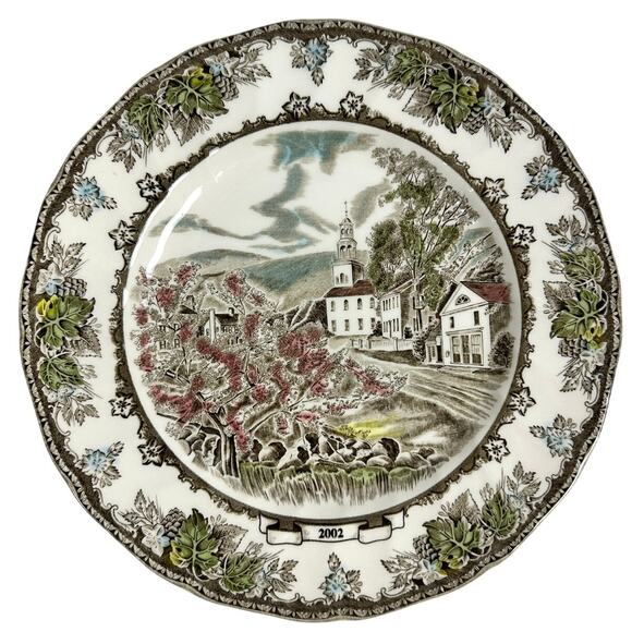 Johnson Bros Friendly Village England Village Green 2002 Collector Dinner Plate - Picture 1 of 8